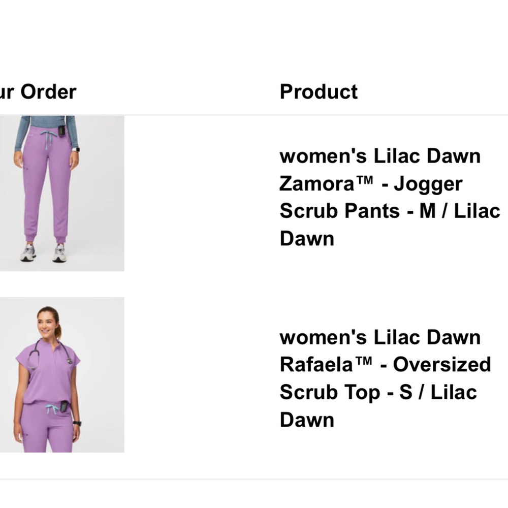NWT Lilac Dawn FIGS